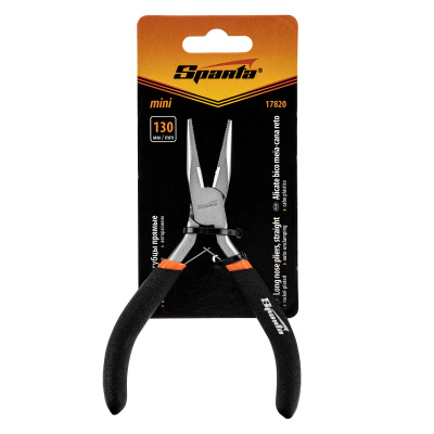 Длинногубцы прямые Mini, 130 мм, никелированные, авторазжим Sparta по ценам производителя в Санкт-Петербурге с доставкой по всей России