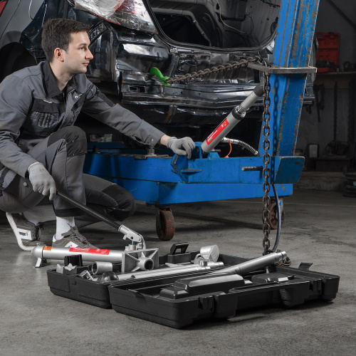 Растяжка гидравлическая, 10 т, набор из 17 предметов, 7 сменных насадок, в пластиковом кейсе Matrix купить в Москве с доставкой по всей России | ProtosMarket.ru