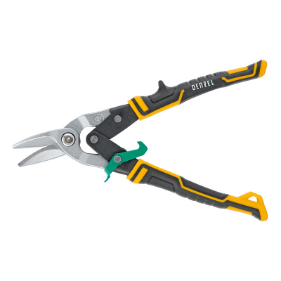 Ножницы по металлу, 270 мм, прямой и правый рез, сталь-СrMo, трехкомпонентные рукоятки Denzel купить в Москве с доставкой по всей России | ProtosMarket.ru