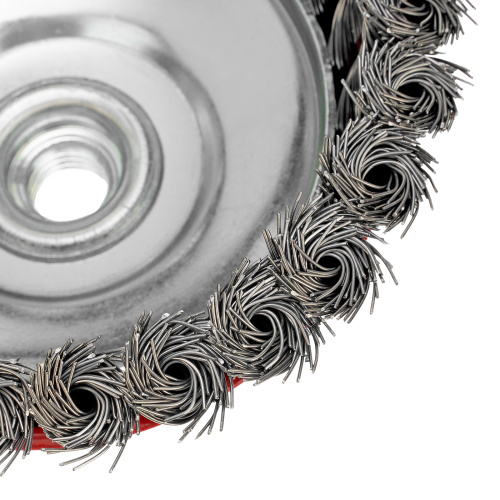 Щетка для УШМ, 125 мм, М14, "чашка", крученая проволока 0.5 мм Matrix по ценам производителя в Санкт-Петербурге с доставкой по всей России