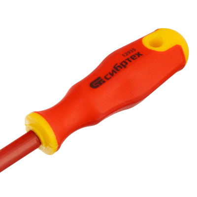 Отвертка диэлектрическая SL6.5 х 150 мм, CrV, до 1000 В, двухкомпонентная рукоятка Сибртех по ценам производителя в Санкт-Петербурге с доставкой по всей России