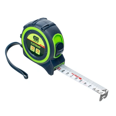 Рулетка Сапфир,двухкомпонентный корпус,7,5 м х 25 мм Сибртех по ценам производителя в Санкт-Петербурге с доставкой по всей России