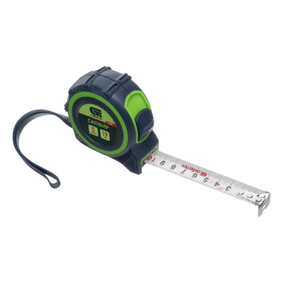 Рулетка Сапфир,двухкомпонентный корпус,5 м х 19 мм Сибртех по ценам производителя в Санкт-Петербурге с доставкой по всей России