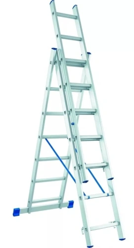 Лестница 3-х секционная алюминиевая 3*7 по ценам производителя в Санкт-Петербурге с доставкой по всей России