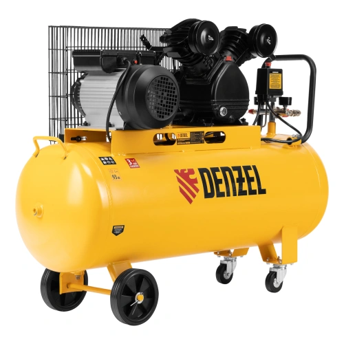 Компрессор воздушный BCV2200/100, ременный привод, 2.2 кВт, 100 литров, 370 л/мин Denzel по ценам производителя в Санкт-Петербурге с доставкой по всей России