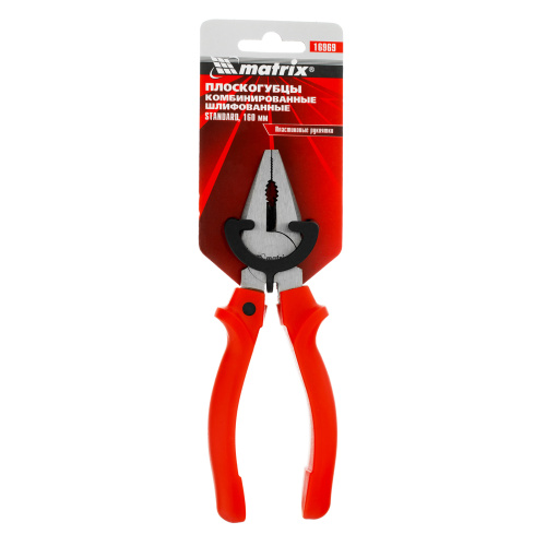 Плоскогубцы комбинированные Standard, 160 мм, шлифованные, пластмассовые рукоятки Matrix купить в Москве с доставкой по всей России | ProtosMarket.ru