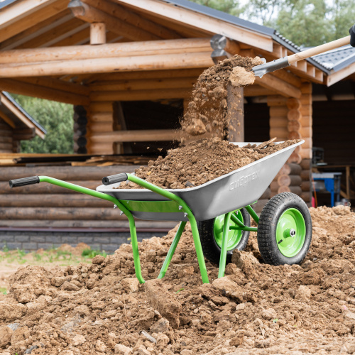 Тачка садовая, 2-х колесная, грузоподъемность 120 кг, объем 65 л Сибртех по ценам производителя в Санкт-Петербурге с доставкой по всей России