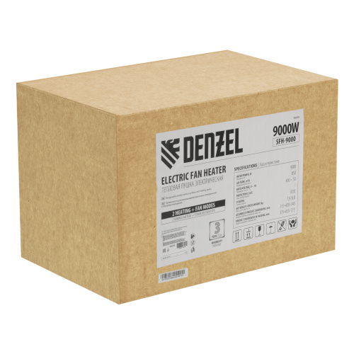 Тепловая пушка SFH-9000, 400 В, 850 м3/ч, вентилятор 3 режима, 6000/9000 Вт Denzel по ценам производителя в Санкт-Петербурге с доставкой по всей России