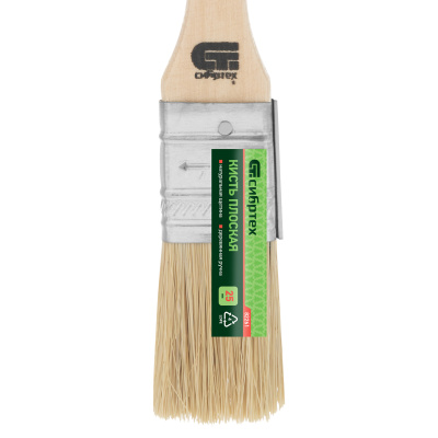 Кисть плоская 25 мм, натуральная щетина, деревянная ручка Сибртех купить в Москве с доставкой по всей России | ProtosMarket.ru