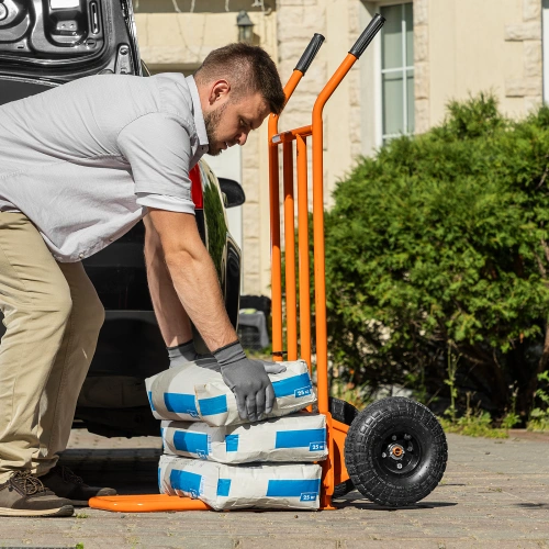 Тележка ручная 2-х колесная, усиленная, г/п 250кг, откидная платформа 530х400мм Сибртех по ценам производителя в Санкт-Петербурге с доставкой по всей России