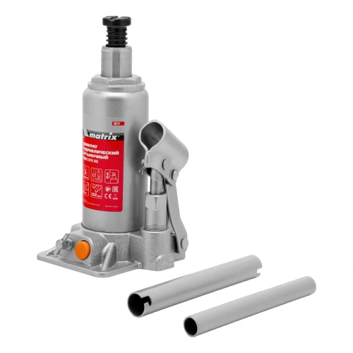 Домкрат гидравлический бутылочный, 3 т, h подъема 178-343 мм, в пластиковом кейсе Matrix по ценам производителя в Санкт-Петербурге с доставкой по всей России