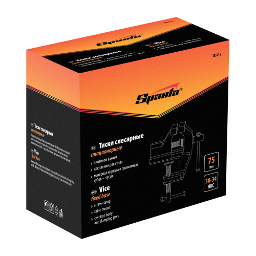 Тиски, 75 мм, крепление для стола Sparta по ценам производителя в Санкт-Петербурге с доставкой по всей России