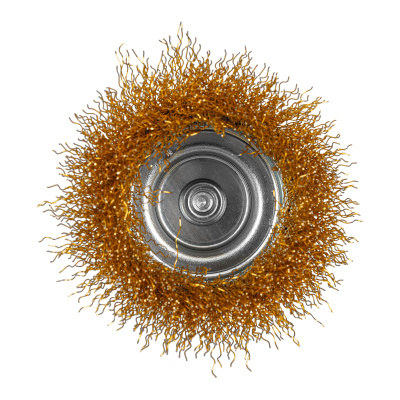 Щетка для дрели, 75 мм, "чашка" со шпилькой, латунированная витая проволока Matrix по ценам производителя в Санкт-Петербурге с доставкой по всей России