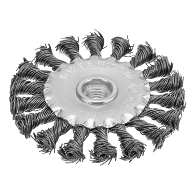 Щетка для УШМ 100 мм, М14, плоская, крученая проволока 0.8 мм Matrix купить в Москве с доставкой по всей России | ProtosMarket.ru