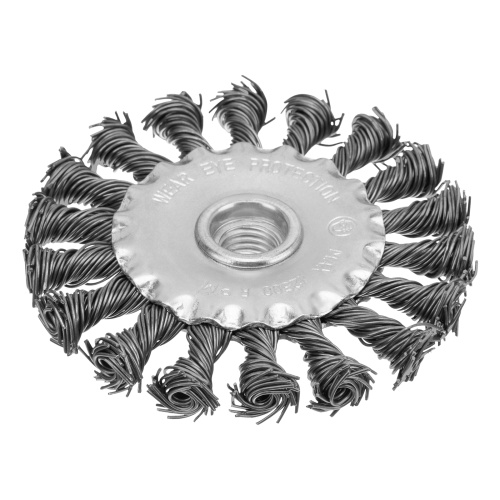 Щетка для УШМ 100 мм, М14, плоская, крученая проволока 0.8 мм Matrix купить в Москве с доставкой по всей России | ProtosMarket.ru