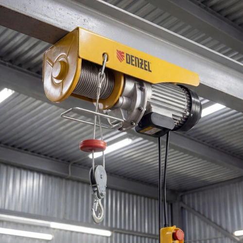 Тельфер электрический TF-1200,1.2 т, 1800 Вт, высота 12 м, 8 м/мин Denzel по ценам производителя в Санкт-Петербурге с доставкой по всей России