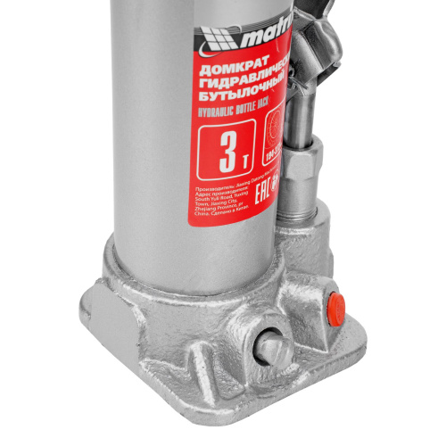 Домкрат гидравлический бутылочный, 3 т, высота подъема 194-372 мм Matrix по ценам производителя в Санкт-Петербурге с доставкой по всей России