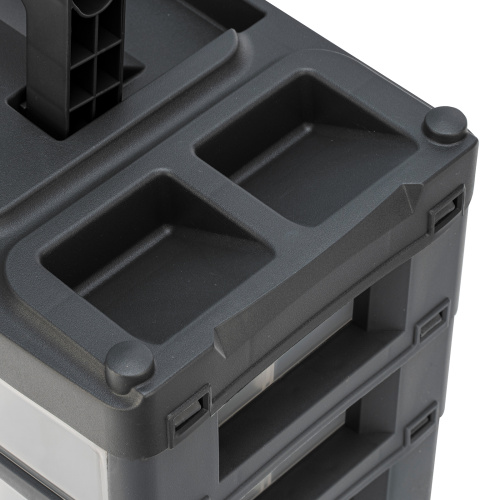 Органайзер для хранения с выдвижными лотками 310х150х260мм, 4 секции, пластик Stels купить в Москве с доставкой по всей России | ProtosMarket.ru