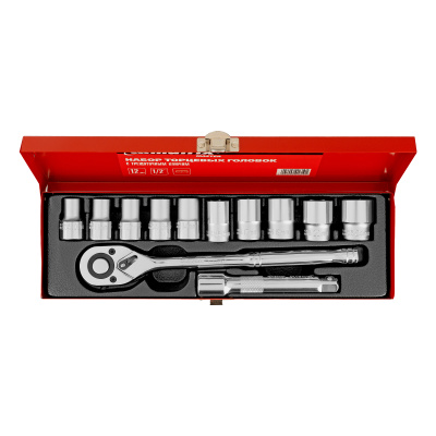 Набор торцевых головок, 1/2", головки 10 - 24 мм, с трещот. ключом, 12 предметов Matrix купить в Москве с доставкой по всей России | ProtosMarket.ru