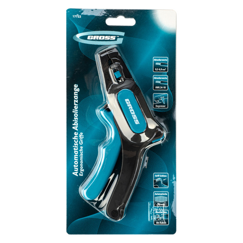 Щипцы для зачистки электропроводов 0.2-6 мм2 (10-24 AWG) лезвие: нержавеющая сталь Gross по ценам производителя в Санкт-Петербурге с доставкой по всей России