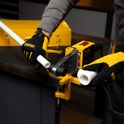 Аппарат для сварки пластиковых труб DWP-1500, 1500 Вт, 260-300 град, комплект насадок, 20-63 мм Denzel купить в Москве с доставкой по всей России | ProtosMarket.ru