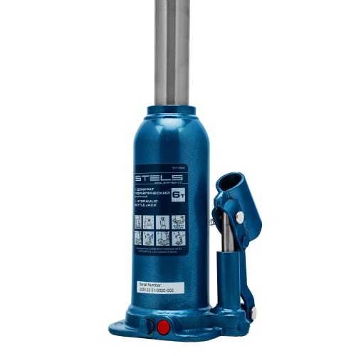 Домкрат гидравлический бутылочный, 6 т, h подъема 207-404 мм Stels по ценам производителя в Санкт-Петербурге с доставкой по всей России