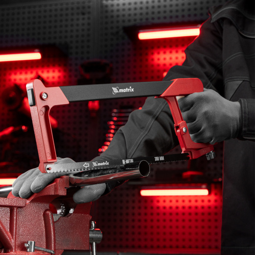 Ножовка по металлу, 300 мм, биметаллическое полотно, обрезиненная рукоятка Matrix купить в Москве с доставкой по всей России | ProtosMarket.ru