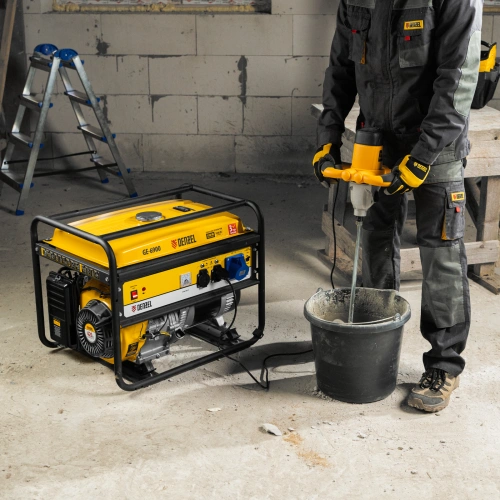 Генератор бензиновый GE 6900, 5.5 кВт, 220 В/50 Гц, 25 л, ручной старт Denzel по ценам производителя в Санкт-Петербурге с доставкой по всей России