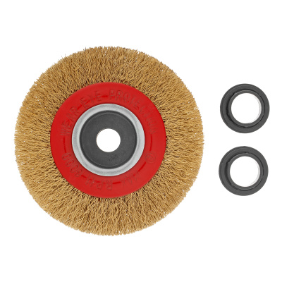 Щетка для точила, 100 мм, посадка 20 мм, плоская, латунир. витая проволока Matrix купить в Москве с доставкой по всей России | ProtosMarket.ru