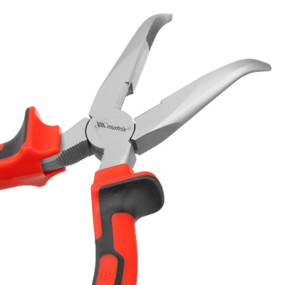 Длинногубцы изогнутые Nickel, 180 мм, никелированные, двухкомпонентные рукоятки Matrix купить в Москве с доставкой по всей России | ProtosMarket.ru