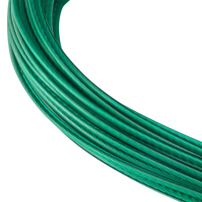 Трос металлополимерный зеленый ПР-2.0, толщина 2.0 мм, моток 20 метров Сибртех по ценам производителя в Санкт-Петербурге с доставкой по всей России