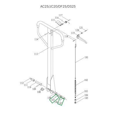 Штифт (8х50 мм) для гидравлических тележек AC25, DF25, JC20, AC30 купить в Москве с доставкой по всей России | ProtosMarket.ru