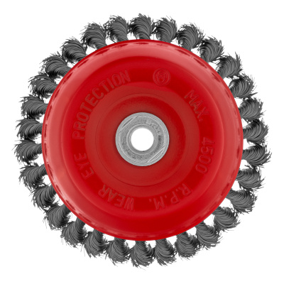 Щетка для УШМ, 150 мм, М14, "чашка", крученая проволока 0.5 мм Matrix по ценам производителя в Санкт-Петербурге с доставкой по всей России