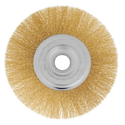 Щетка для УШМ, 175 мм, посадка 22.2 мм, плоская, латунированная витая проволока Matrix по ценам производителя в Санкт-Петербурге с доставкой по всей России