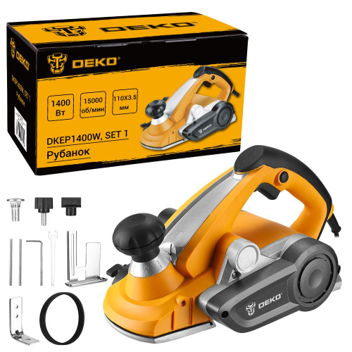 Рубанок DEKO DKEP1400W SET1, 1400 Вт, 110 мм купить в Москве с доставкой по всей России | ProtosMarket.ru