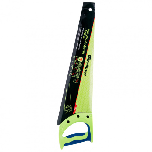 Ножовка по дереву "Зубец", 450 мм, 7-8 TPI, каленый зуб 3D, двухкомпонентная рукоятка Сибртех купить в Москве с доставкой по всей России | ProtosMarket.ru