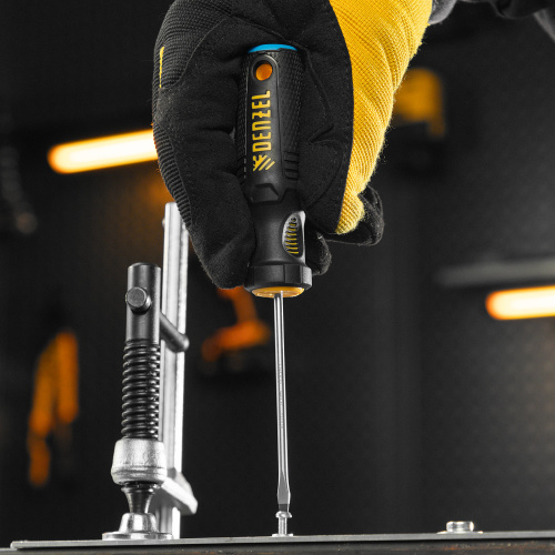 Отвертка, SL3х75 мм, S2, 3к рукоятка Denzel по ценам производителя в Санкт-Петербурге с доставкой по всей России