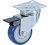 Колесо аппаратное поворотное SCvb 25 50 мм с тормозом (синяя резина) по ценам производителя в Санкт-Петербурге с доставкой по всей России