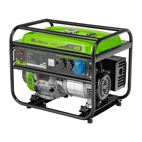 Генератор бензиновый БС-6500, 5.5 кВт, 230В, четырехтактный, 25 л, ручной стартер Сибртех по ценам производителя в Санкт-Петербурге с доставкой по всей России
