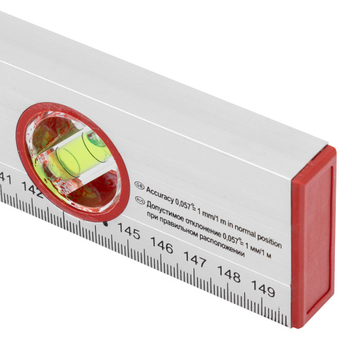 Уровень алюминиевый, 1500 мм, 3 глазка, линейка Sparta по ценам производителя в Санкт-Петербурге с доставкой по всей России