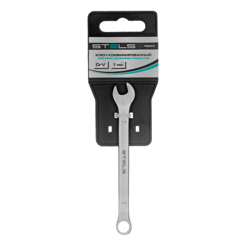 Ключ комбинированный, 7 мм, CrV, матовый хром Stels по ценам производителя в Санкт-Петербурге с доставкой по всей России