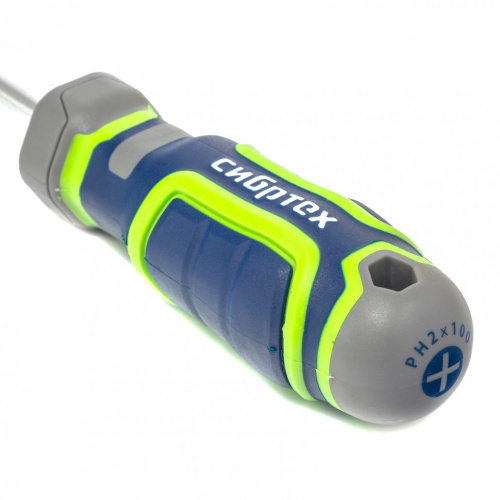 Отвертка PH2 х 100 мм, CrV, четырехкомпонентная рукоятка Сибртех по ценам производителя в Санкт-Петербурге с доставкой по всей России