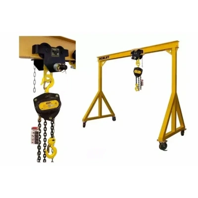 Мини-кран козловой МПУ OCALIFT 1т 2,4х2,1 метра мобильный ручной с талью СЕВЕР на каретке купить в Москве с доставкой по всей России | ProtosMarket.ru