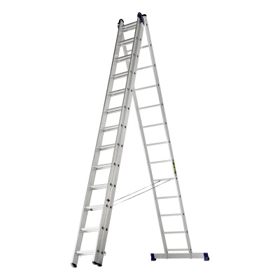 Лестница, 3 х 13 ступеней, алюминиевая, трехсекционная, Сибртех купить в Москве с доставкой по всей России | ProtosMarket.ru