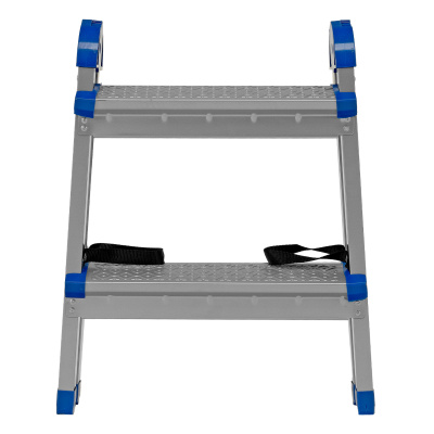 Стремянка двухсторонняя 2 ступени, сталь профиль, стальные ступени, Россия Сибртех купить в Москве с доставкой по всей России | ProtosMarket.ru