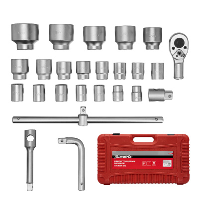 Набор торцевых головок 3/4"–1", головки 21 х 65 мм, 26 предметов, в пласт. боксе Matrix купить в Москве с доставкой по всей России | ProtosMarket.ru