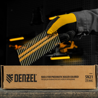 Гвозди для пнев. нейлера (крашен.) длина - 75 мм, диам. - 3,05 мм, 2000 шт. Denzel купить в Москве с доставкой по всей России | ProtosMarket.ru
