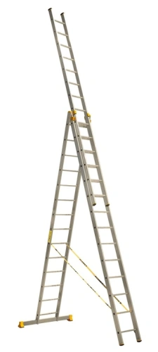 Лестница 3-х секционная алюминиевая 3*14 по ценам производителя в Санкт-Петербурге с доставкой по всей России