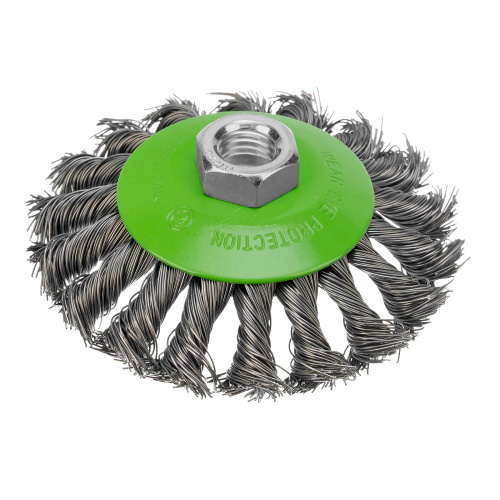 Щетка для УШМ, 100 мм, М14, "тарелка", крученая металлическая проволока Сибртех по ценам производителя в Санкт-Петербурге с доставкой по всей России