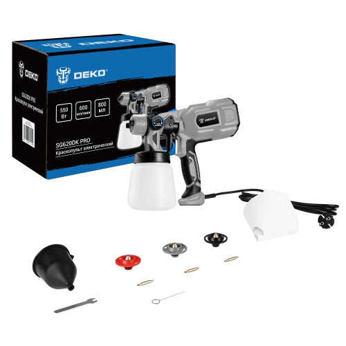 Краскопульт электрический DEKO SG620DK PRO, 800 мл, 620Вт по ценам производителя в Санкт-Петербурге с доставкой по всей России